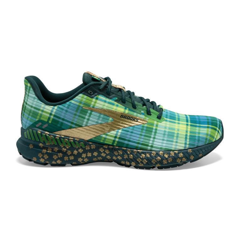 Brooks Launch GTS 8 Energy-Return Men's Road Running Shoes - Fern Green/Metallic Gold/Deep Teal (581